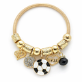 Soccer Charm Bracelet Gold