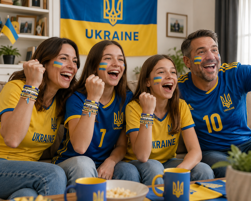 Glory to Ukraine Bracelet Stack