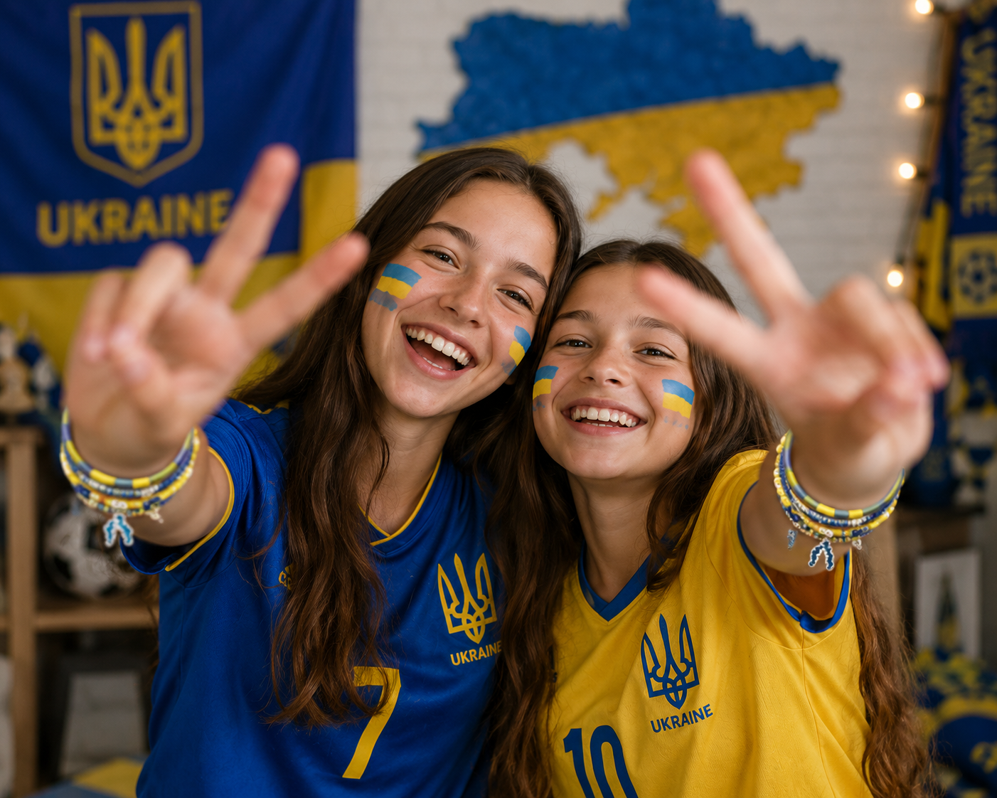Glory to Ukraine Bracelet Stack