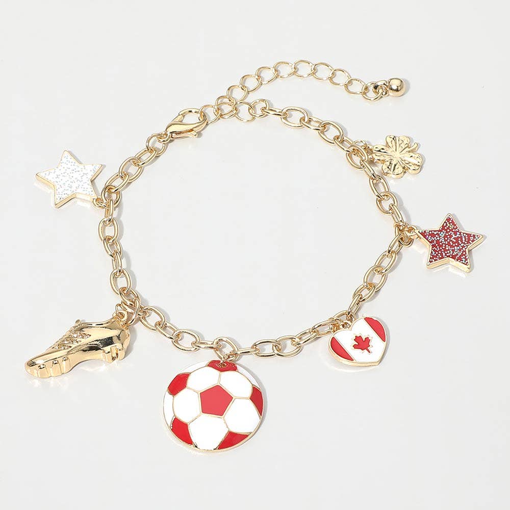FIFA World Cup Go Canada Go Charm Bracelet 🇨🇦