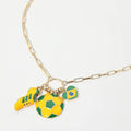 Vai Brasil 🇧🇷 Charm Pendant Chain Necklace
