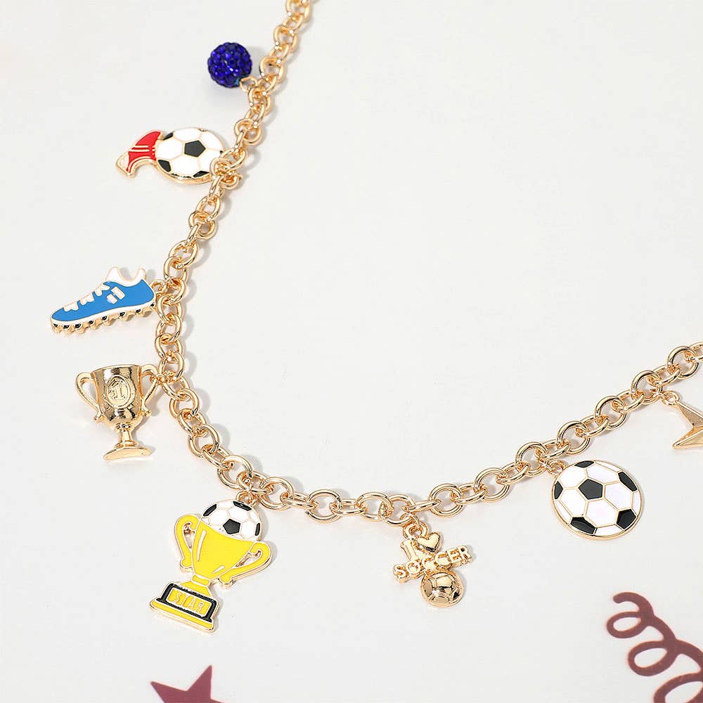 Fifa World Cup Soccer Charm  Necklace