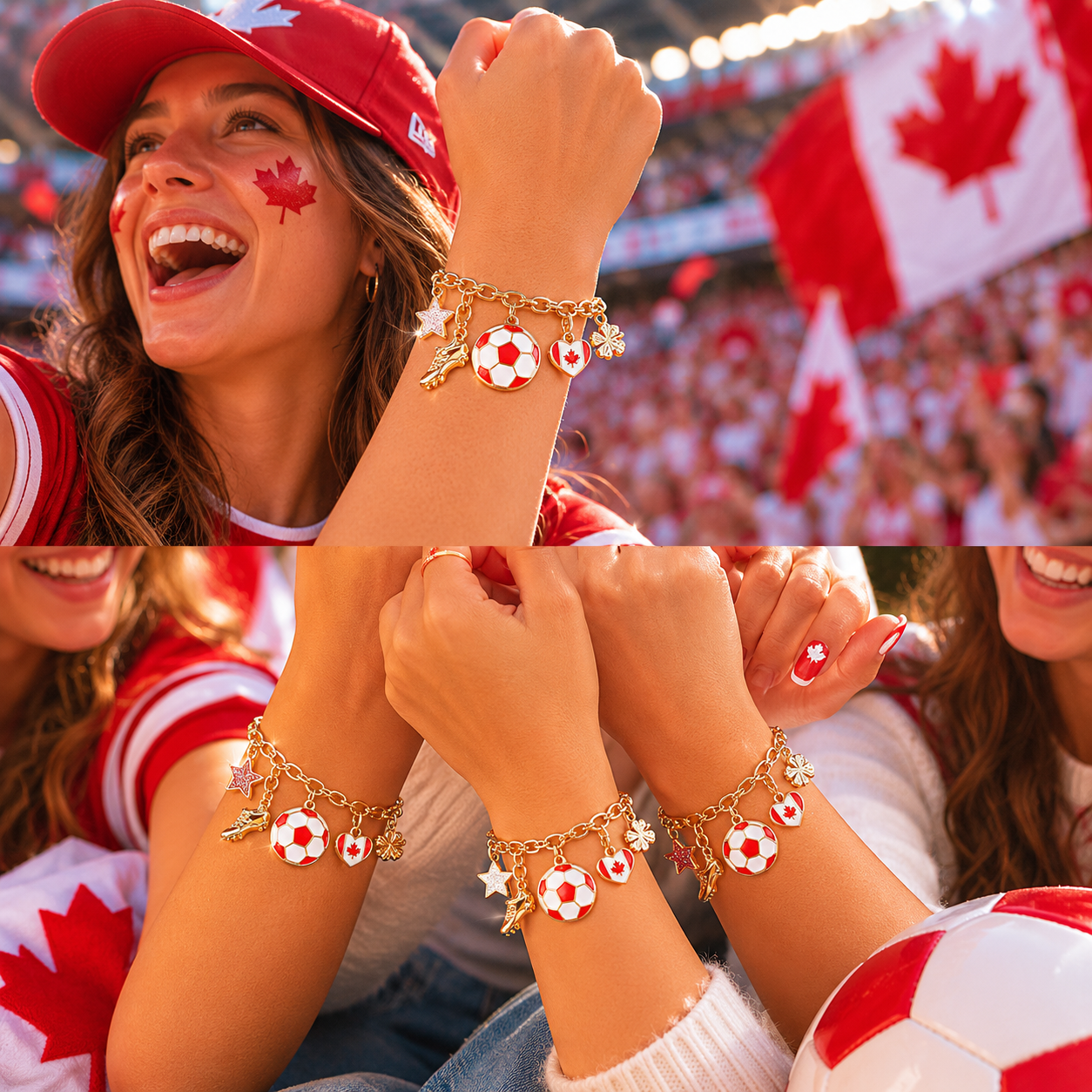 FIFA World Cup Go Canada Go Charm Bracelet 🇨🇦